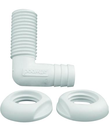 Attwood 3877-3 Polypropylene 90-Degree Thru-Hull Connector - White Finish - Buy Online on GoSupps.com