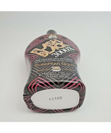 European Gold Flash Black 3000X Indoor Tanning Lotion Set of 2 - 12 oz with Time-Release DHA Bronzers | International Shipping Available - Buy Online on GoSupps.com