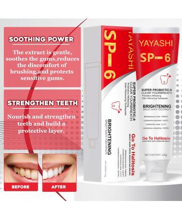 Hpbaggy 1 piece Sp6 Toothpaste Sp6 Probiotic Toothpaste Toothpaste Whitening 120g Sp 6 Toothpaste Probiotics Bright White Toothpaste Teeth Whitening Deep Cleaning Toothpaste - Buy Online on GoSupps.com
