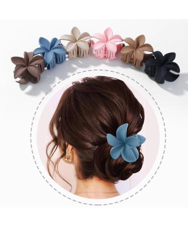 Shop 6 Elegant Flower Hair Clips for Women Stylish Accessories for Thick Hair in 6 Colors | Perfect Gift for Girls - Buy Online on GoSupps.com