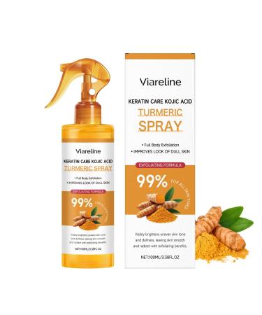 Peel Shot Keratin Care Kojic Acid Turmeric Spray 100ml - Exfoliating Body Spray with Retinol Niacinamide for Face & Body for All Skin Types