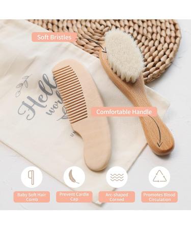 Baby Hair Brush and Comb Set - Gentle Grooming for Delicate Hair | S6 - Buy Online on GoSupps.com