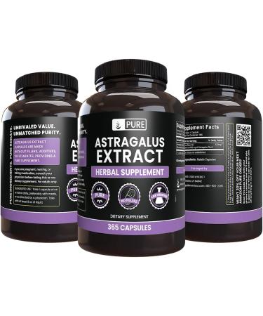 Pure Astragalus 365 Capsules | Lab Verified, No Fillers | 365 Count (Pack of 1) - Buy Online on GoSupps.com