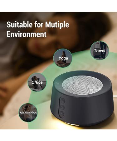 Fitniv White Noise Machine with Adjustable Night Light | 14 High Fidelity Soundtracks | Timer & Memory Feature | Plug-In Sound Machine for Baby & Adults - Black - Buy Online on GoSupps.com