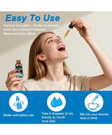 Potassium Magnesium Supplement Liquid Drops Plus Zinc Ashwagandha Bromelain and Vitamin D3 & B6 Support Vascular Bone Muscle & Nerve Health Non-GMO Vegan Magnesium Glycinate and Potassium - Buy Online on GoSupps.com
