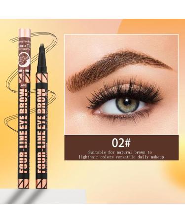 Jubepk Eyebrow Pencils Waterproof Eyebrow Tip Applicator 4 Tip Design Long Lasting Contouring 1ml Coloring Tool for Men Women Shaping and Filling in Sparse Areas - Buy Online on GoSupps.com
