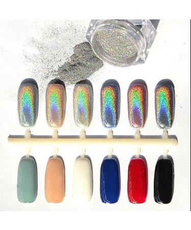 White Pearl Chrome Nail Powder - Holo Glitter for Stunning Nails | Aurora Ice Shimmer Pigment Powder (2pcs) | Gzsyy - Buy Online on GoSupps.com