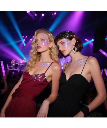  BUCOMTU Festival Glitter Face 12 Colours Gel Fluorescent Chunky Sequin Face Body Powder Glitter Accessory Festival Gadget Body Glitter for DIY Nails Carnival Halloween Party - Buy Online on GoSupps.com