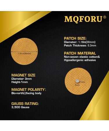 50 Magnetic Acupressure Patches - 600 Gauss Pain Relief Stickers for Back Shoulders Neck & Body - Buy Online on GoSupps.com