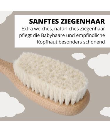 Parsa Beauty Baby Hair Brush | FSC Beech Wood & Goat Hair | Gentle Care for Fine Baby Hair - Buy Online on GoSupps.com