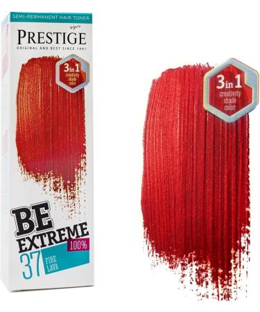 Rosa Impex Semi-permanent hair dye balm 37 Incandescent wash BeEXTREME 100% ammonia free paraben-free PPD balzam ottenochny bezsulfatny dli volos 37 Gnenaya lava - Buy Online on GoSupps.com