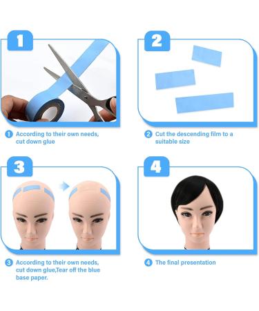 EHDIS Double Sided Hair Extension Tape with Plastic Scraper - 8mm x 3 Yards - Buy Online on GoSupps.com