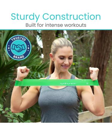 Vive Loop Bands Set (6 Pack) - Multi-Resistance Elastic Bands for Home & Gym Workouts Physical Therapy Yoga & Pilates - Perfect for Toning Hips Butt Arms & Legs - Buy Online on GoSupps.com