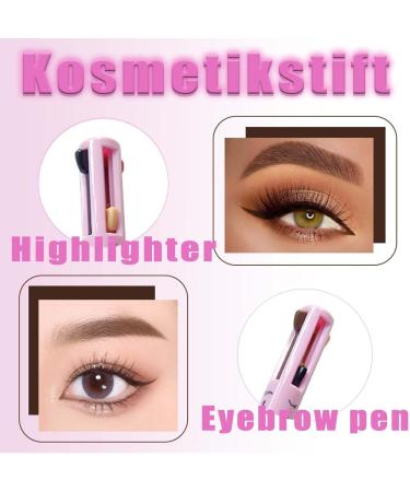  EONFAVE EONFAVE 4-in-1 Makeup Pen Eyeliner Brow Liner Lip Pencil and Highlighter - Waterproof Multifunctional Cosmetic Pencil for Eyebrows Eyeliner Lip Liner and Highlighter (02 - Buy Online on GoSupps.com