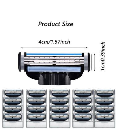 20 Men's Razor Replacement Blades - High-Quality Shaving Blades for Wet Shaving - Buy Online on GoSupps.com