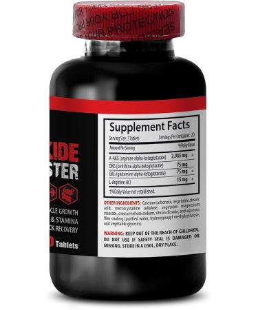 NITRIC OXIDE COMPLEX - nitric oxide nitric oxide pills for men nitric oxide rapid muscle recovery A-AKG powder Arginine for workouts pre-workout supplement A-AKG muscle growth Ornithine 3Bot - Buy Online on GoSupps.com