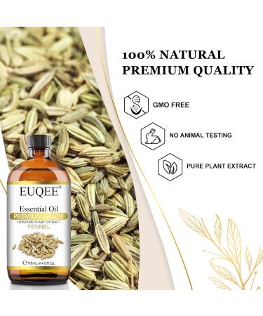 Fennel Essential Oil 118ml - Pure Natural Aromatherapy Oil for Diffusers - Home Relaxation Blend - EUQEE - Buy Online on GoSupps.com