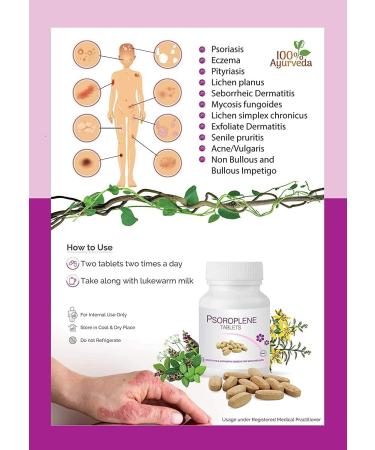 JOKE AyurGem Herbal Psoroplene Tablet - 60 Capsules for Eczema, Psoriasis & Skin Disorders - Buy Online on GoSupps.com