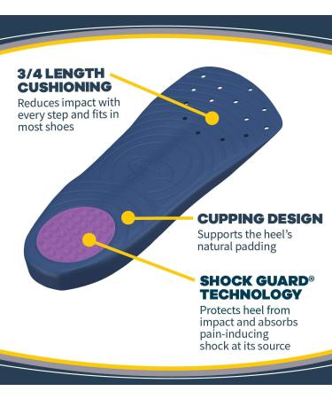 Dr. Scholl's Heel Pain Relief Orthotics - Clinically Proven for Plantar Fasciitis & Heel Spurs - Buy Online on GoSupps.com