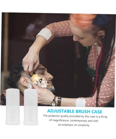 Minkissy Brush Organizer - 2-in-1 Drum & Box for Make-Up & Shave Brushes | Travel Storage Case 5.5x5.5cm Transparent - Buy Online on GoSupps.com