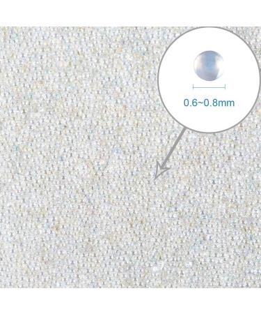 Pandahall 50g Translucent DIY 3D Caviar Nail Art Decoration Glass Beads | No Hole Crystal Micro Beads 0.6-0.8mm - X-MRMJ-R038-B02 - Buy Online on GoSupps.com