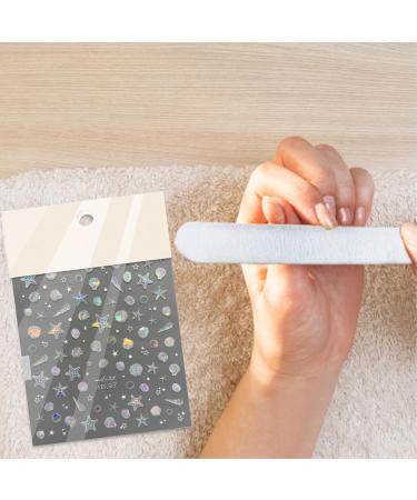 Shakven Self-Adhesive Nail Stickers Summer Shells Glitter Nail Stickers Decor - High-Resolution Printing Decorations for Dating Daily Life Work and School - Buy Online on GoSupps.com