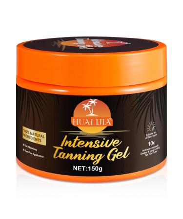 Intensive Tanning Gel Tanning Accelerator Cream Instant Tan Enhancer Self Tanner Oil Achieve A Natural Faster & Longer-lasting with Premium Natural Ingredients 5.29 Fl Oz