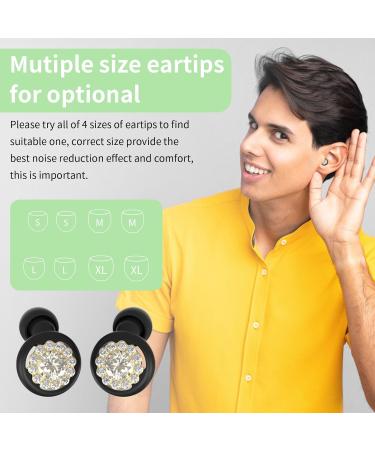 GUDATOST Concert Ear Plugs - Reusable Hearing Protection for Sleeping Snoring Swimming & Noise Sensitivity - 35dB Noise Reduction - 3 Pairs Pack (Black - Buy Online on GoSupps.com
