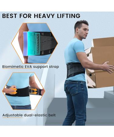 MTGBO Back Brace for Men XL - Lower Back Support Belt with Steel Stays for Pain Relief - Ideal for Sedentary Lifestyle, Sciatica, Work, Posture, Lifting - Buy Online on GoSupps.com