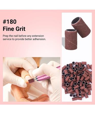MelodySusie 100pcs Sanding Sleeves - 180 Grit Nail Drill Attachments for Nail Art and Design - Buy Online on GoSupps.com