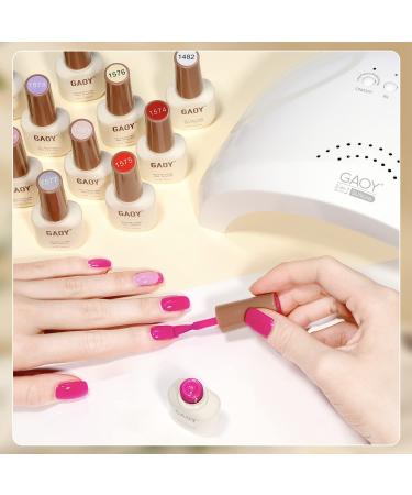 GAOY 42 Pcs Gel Nail Polish Kit - Pink White Red Nude Colors - Glossy & Matte Top Coat - Base Coat - DIY Nail Art Set - Four Seasons Series - Buy Online on GoSupps.com