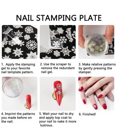 6 PCS ANGNYA Nail Art Stamper Set - French Tip Clear Soft Jelly Silicone with Scrapers, Replaceable Heads, Transparent Visible Body - For Manicure - Buy Online on GoSupps.com