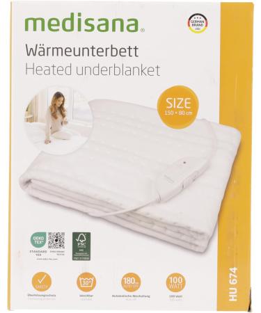 Medisana HU 674 Under Bed Heater - 150x80 cm Washable 4 Temp Levels Overheat Protection - Ideal for All Mattresses - Buy Online on GoSupps.com