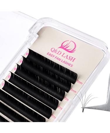 Q&D LASH Easy Fan Eyelash Extension C/CC/D/DD/L/M Curl 0.03/0.05/0.07 8-25mm Mixed Tray Lashes automatic blooming flower Eyelashes Extension(0.07-CC 10mm) 1 Count (Pack of 1) CC-0.07-10mm
