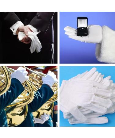 12 Pcs White Cotton Gloves Cotton Gloves for Eczema Cotton Gloves for Dry Hands Moisturizing Gloves Inspection Gloves Coin Handling and Jewelry Inspection Gloves White Gloves(L) - Buy Online on GoSupps.com