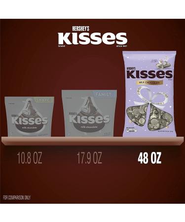 Hershey's Kisses Milk Chocolate Wedding Candy - Individually Wrapped - Gluten Free - 48 oz Bulk Bag - Buy Online on GoSupps.com