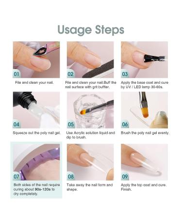 ROSALIND Clear Poly Nail Gel 30ML 2PCS - Acrylic Builder Gel for Nail Extensions - Buy Online on GoSupps.com