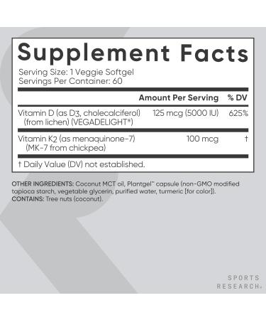 Sports Research Multivitamins Pack - DHA Omega-3 Fish Oil 700 mg + Vitamin D3 + K2 5000iu + Magnesium L-Threonate Capsules 2000mg - Buy Online on GoSupps.com