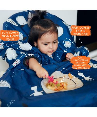 Grabease Allover Bib for 6m+ â€“ Fun Cloud Design | Durable & Easy Clean - Buy Online on GoSupps.com