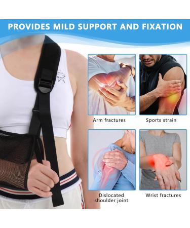 Mesh Arm Sling Shoulder Immobilizer Arm Sling for Shoulder Injury Adjustable Breathable Medical Shoulder Sling Arm Immobilizer Left and Right Arm for Men and Women - Buy Online on GoSupps.com