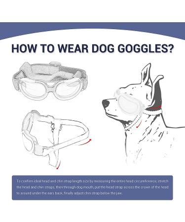 NAMSAN Small Dog Goggles UV Protection Adjustable Clear Sungalsses for Dogs - Windproof and Easy to Wear Puppy Glasses in Clear Black - Buy Online on GoSupps.com