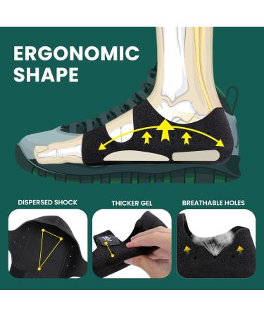 Plantar Fasciitis Heel Protector - Welnove Arch Support Heel Cups for Pain Relief | Cushion Inserts for Women 7-10.5 & Men 6.5-9.5 - Black Small - Buy Online on GoSupps.com
