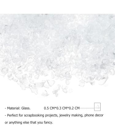 FRCOLOR 1 Glass Chip Irregular Glass Nail Filler Ornament Crafts Metallic Chips for Nail Arts Nail Art Jewels Glass Vase Glitter for Resin Bulk Flower Vases Epoxy Filling Opal Crystal 3D 0.5X0.3cm transparent - Buy Online on GoSupps.com