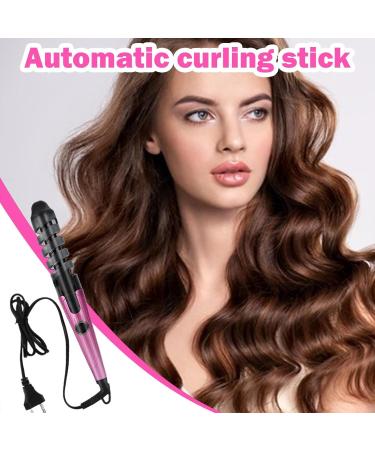 Automatic Curling Wand | Portable Hair Curler Hair Straightener and Curler 2 in 1 Automatic Hair Curler Curling Wand for Girls and Women Pink US - Buy Online on GoSupps.com