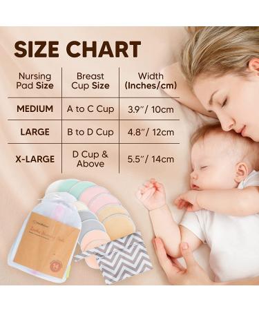 Reusable Nursing Pads for Breastfeeding  14-Pack - 4-Layers Organic Bamboo Nursing Pads - Breastfeeding Pads - Washable Breast Pads - Natural Bamboo Maternity Pads  Nipplecovers Pastel Touch Large 4.8" - Buy Online on GoSupps.com