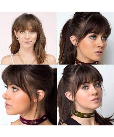 Buy Qdpj Clip In Bangs - 100% Real Hair Pony Fringe Extensions for Women & Girls | Ultra-Thin Seamless Light Brown Hair Wigs - Buy Online on GoSupps.com