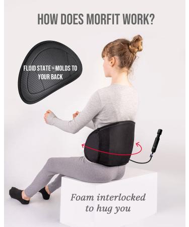 MORFIT Car Lumbar Support - Tailor-Made Firm Back Support for Pain Relief - Black - Buy Online on GoSupps.com