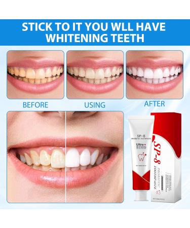 Sp 8 Probiotic Toothpaste Sp 8 Toothpaste Sp-8 Ultra Whitening Probiotic Toothpaste Sp 8 Toothpaste Sp 8 Ultra Toothpaste Designed to protect gums and teeth 120 g - Buy Online on GoSupps.com