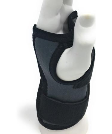 Champion Wrist Splint - Universal Fit Maximum Support & Comfort Airmesh Fabric Black Medium (Left Hand) - International Shipping Available - Buy Online on GoSupps.com