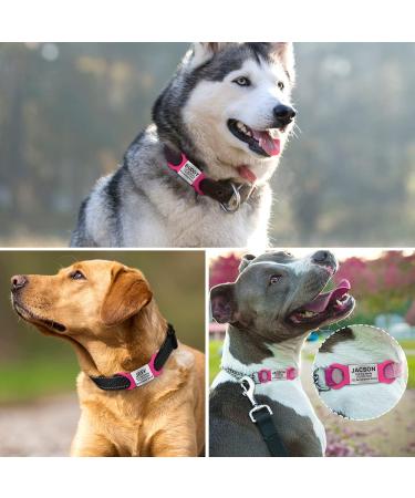 Tagme 2 Pack Personalized Dog Tags for Small & Medium Breeds - Engraved Bright Pink Custom ID Tags - Buy Online on GoSupps.com